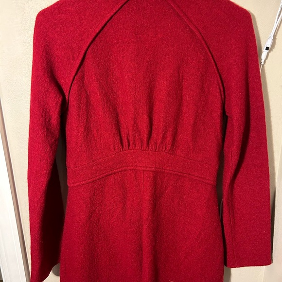 ANTHROPOLOGIE SPARROW RED WOOL BUTTON UP SWEATER JACKET WITH POCKETS SIZE MEDIUM - Picture 5 of 10